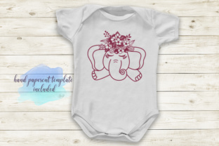 Baby Elephant with Flowers: A Creative and Versatile Design for All Occasions