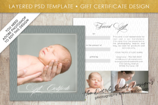 Photography Gift Certificate Template - Photo Gift Card - Layered .PSD Files - Design 28
