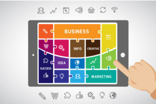 Tablet Puzzle Infographic